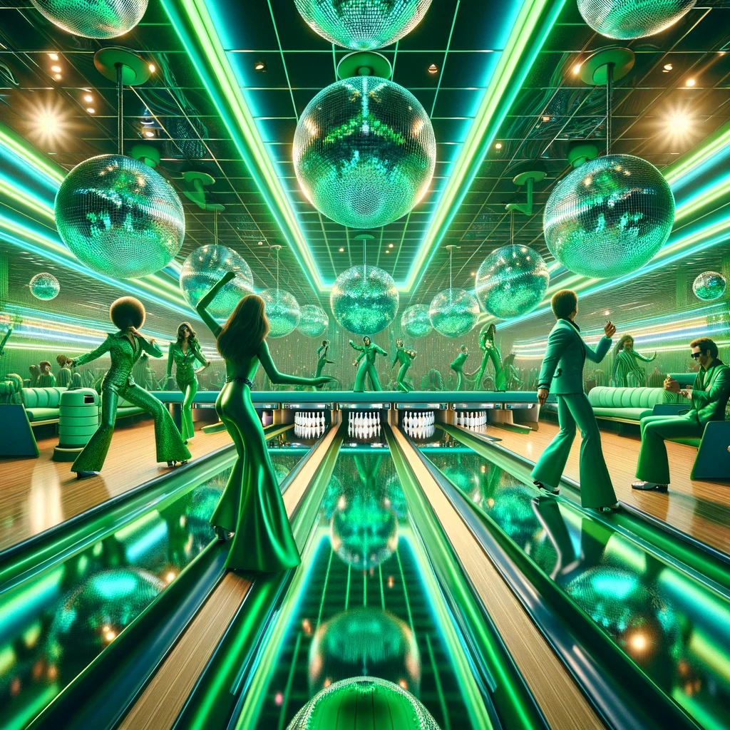 AI disco bowling afbeelding